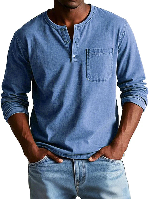Thomas™ | Vintage Langarmhemd