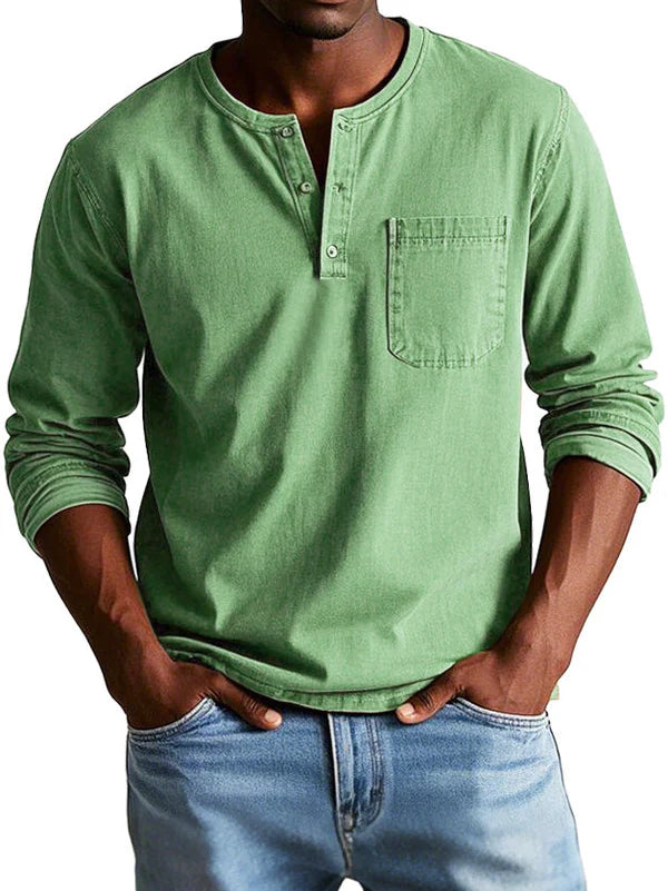 Thomas™ | Vintage Langarmhemd
