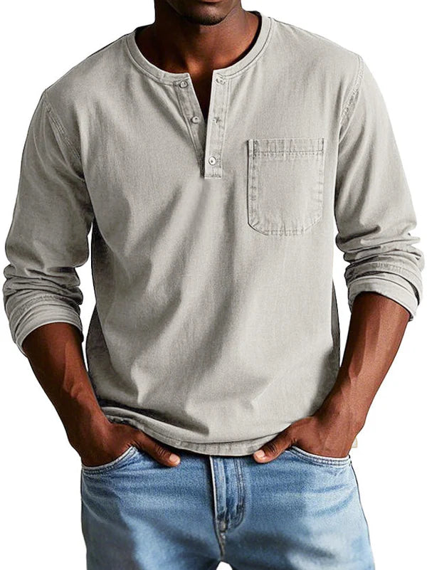 Thomas™ | Vintage Langarmhemd